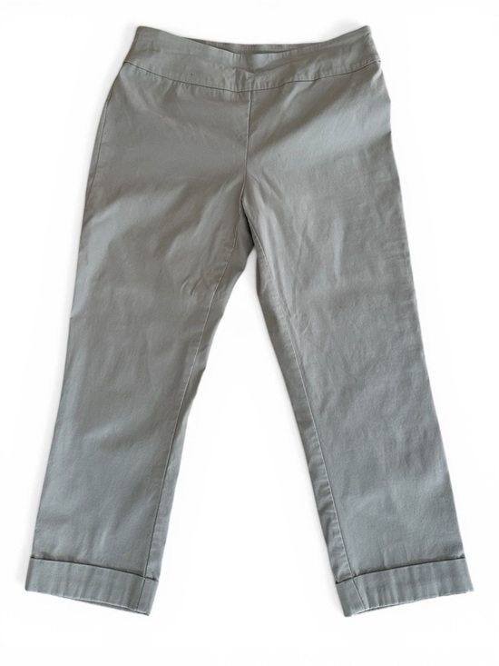 Tribal Pants - Women’s Light Gray Cropped Stretch Pant - Comfortable Everyday Bottoms